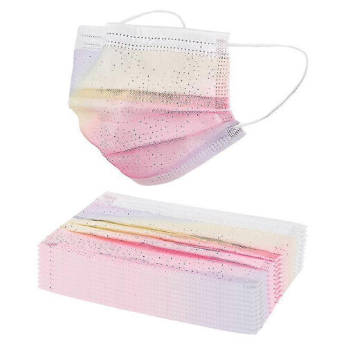 80pcs Disposable Gradient Face Mask 4ply Earloop Protective Breathable Face Mask 1