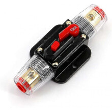 Circuit Breaker Resettable Fuse Circuit Breaker Car Car Stereo Inline Fuse Holder Inverter for Car Marine Audio System Protection (black Red) (1pcs)