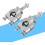 7/8 Inch 22mm Motorcycle Handlebar Risers, Silver Handlebar Mount Mounting Riser Clamp for Motorcycle Atv Handlebar Riser Mount, 1 Pair 3