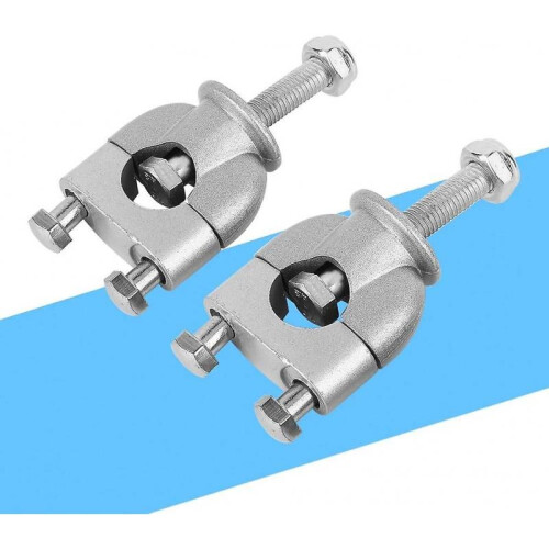 7/8 Inch 22mm Motorcycle Handlebar Risers, Silver Handlebar Mount Mounting Riser Clamp for Motorcycle Atv Handlebar Riser Mount, 1 Pair 2