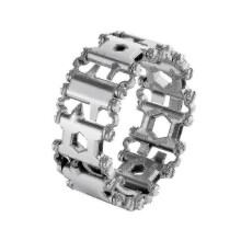 (Black) Multifunctional Tool Bracelet 29 In 1 Stainless Steel Outdoor Survival Emergency Bracelets