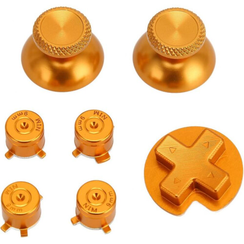 Gamepad Metal Buttons Aluminum Alloy Diy Replacement Game Controller Button Parts for Switch Pro Game Controller Electronics Screwdriver Gold