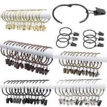 (Silver) 40pcs Curtain Rings Curtain Rings Curtain Clip Curtain Rod 38mm Curtain Clips Shower Curtain Metal Clips