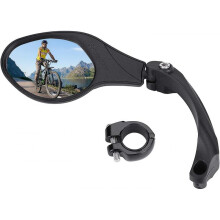 (Leftt) Health Gear Handlebar Bike Mirror, Adjustable 360 Rotation Bicycle Rear View Mirror For Mountain Road Bikes