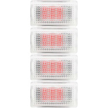 (Red) Interior LED Lights Bulbs, Replacement High Temperature Resistant Ultra Bright 4 Pcs Trunk LED Lights Bulbs for Model 3 Y S X (Red)