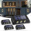 4 Pack Solar Wall Lights Outdoor, 6 LED Solar Fence Lights 1
