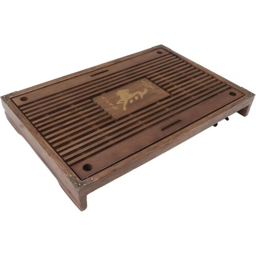 (Type a Light Black) Tea Serving Tray Non-fading Permutation Water Storage Space Tea Tray Drainage For Restaurant (type B) 2