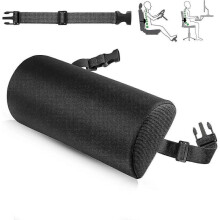 Lumbar Pillow, D-shaped Soft Moderate Back Pillow, Suitable for Home, Office, Travel