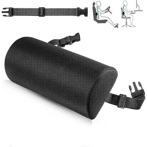 Lumbar Pillow, D-shaped Soft Moderate Back Pillow, Suitable for Home, Office, Travel