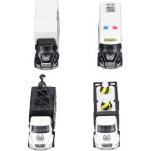 (Type A) Car Toy Set, Delicate 4pcs Simulation City Truck Model Set Opened Doors for Children for Home (Type B)