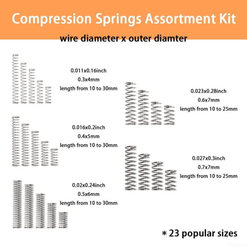 Compression Spring Kit, 300 Pcs, 23 Sizes, Multi-Size Springs For DIY Projects 2