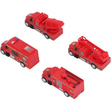 (Type B) Car Toy Set, Delicate 4pcs Simulation City Truck Model Set Opened Doors for Children for Home (Type B)