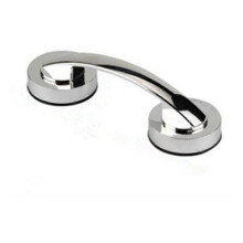 No-Punch Suction Cup Handle - Silver, 19.46.5cm, Silver, 1pc