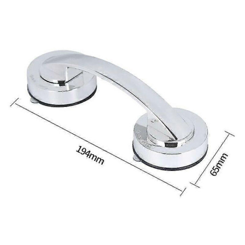 No-Punch Suction Cup Handle - Silver, 19.46.5cm, Silver, 1pc 1