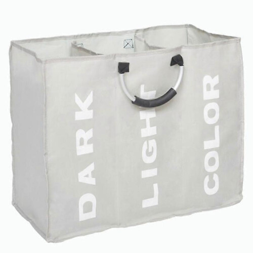 Laundry Sorter 3 Compartments Foldable Laundry Basket Sorter
