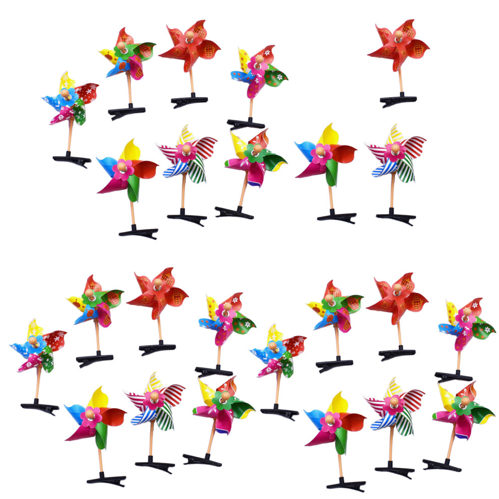 Assorted Pack Of 24 Pinwheel Shaped Hair Clip Cute Hair 7751000253141