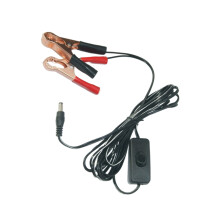 DC5.5x2.1mm Male Connector to Double Alligators Clip Cable Power