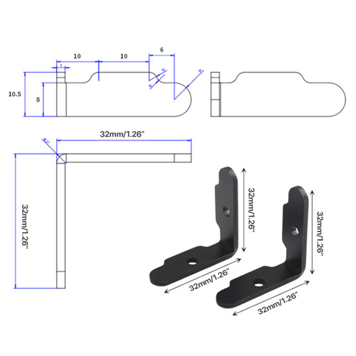1set Adhesive Mounting Aluminum Plate Set for VORON 2.4 3D 2