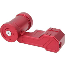 (Red) Schaltknauf, CNC Process, Cool Design, Aluminum Alloy, Verschleifest, Ergonomischer Schalthebel, Komfortser Flugzeug-Joystick fr Autos (Black)