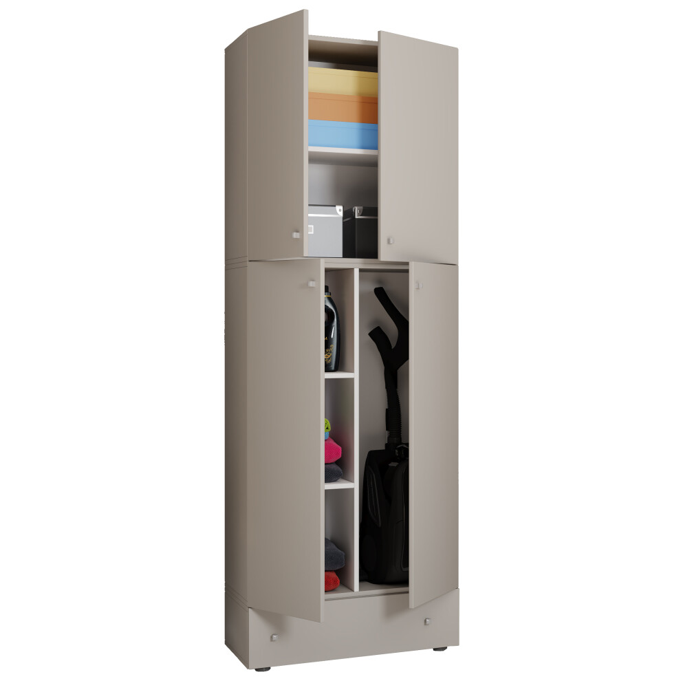 (, ) Wood broom cabinet Cleaning cabinet Lona S-image-OPC-PKWS8JY-NEW