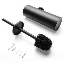 (Black) 2 In 1 Bathroom Scrubber Soft Bristle Bathroom Cleansing Brush Space Saving Bathroom For Hotel For Bathroom