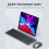 (Black) Rechargeable Wireless Bluetooth Keyboard and Mouse Set For IOS iPad Android PC 4