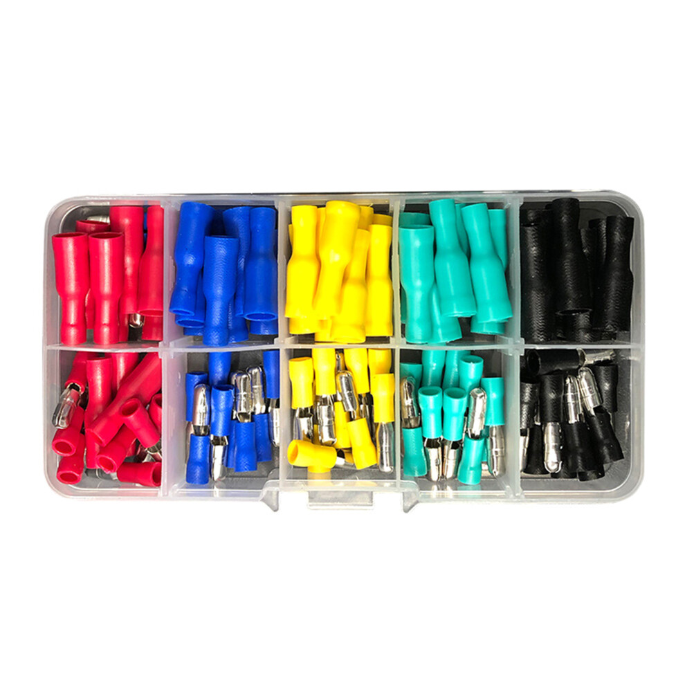 Pre Insulated Terminals Connectors 100Pcs Insulated Male Female 7754000126804