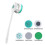 (White) Electric Rechargeable Body Brush Long Handle Bath Shower Back Scrubber 1