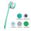 (green) Electric Rechargeable Body Brush Long Handle Bath Shower Back Scrubber 1