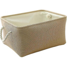 Decorative Basket Rectangular Fabric Storage Bin Organizer Basket with Handles for Clothes