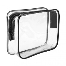 Transparent PVC Makeup Bag Storage Luggage Zipper Toiletry Cosmetic Organizer