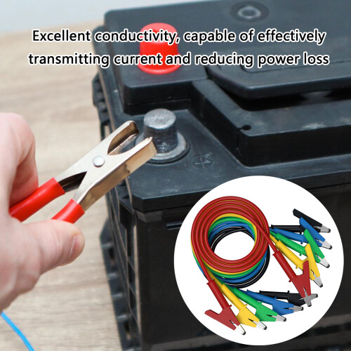 5PCS Insulated Test Cables with Spring Loaded Crocodiles clip 1
