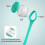 (green) Electric Rechargeable Body Brush Long Handle Bath Shower Back Scrubber 3