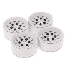 (White) Rc Model Wheel Hubs Beadlock Rear & Front Wheel For Rim Durable Upgrade Accs Of