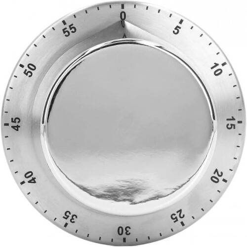 (White) Kitchen Mechanical Timer,Stainless Steel Magnetic Suction Chef Cooking Timer Clock Kitchen Countdown Timer Mechanical(White)