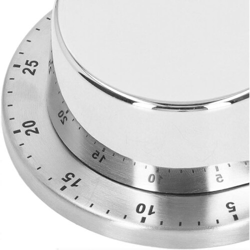 (White) Kitchen Mechanical Timer,Stainless Steel Magnetic Suction Chef Cooking Timer Clock Kitchen Countdown Timer Mechanical(White) 1