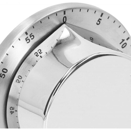 (White) Kitchen Mechanical Timer,Stainless Steel Magnetic Suction Chef Cooking Timer Clock Kitchen Countdown Timer Mechanical(White) 2