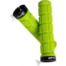 (Green) Bike Handlebar Grips, Bicycle Anti-slip Grips Bike Rubber With Aluminum Lock For Mtb/bmx Scooter