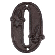 (11.5X7cm) Cast Iron Decorative Door Numbers Metal Numbers Diy Door Address Number 0