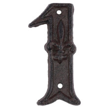 (11.5X5.2cm) Cast Iron Decorative Door Numbers Metal Numbers Diy Door Address Number 0