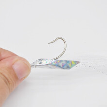 Bait Jigs Lure Feather Lure Herring Bait 5-Pack Red And White For Mackerel And Herring Saltwater Jig Lures