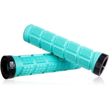 (Cyan-blue) Bike Handlebar Grips, Bicycle Anti-slip Grips Bike Rubber With Aluminum Lock For Mtb/bmx Scooter