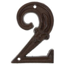 (11.7X7.8cm) Cast Iron Decorative Door Numbers Metal Numbers Diy Door Address Number 0