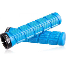 (Blue) Bike Handlebar Grips, Bicycle Anti-slip Grips Bike Rubber With Aluminum Lock For Mtb/bmx Scooter