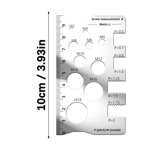 Professional Thread Gauge Thread Measuring Tool Bit Checker 2