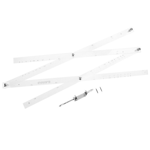 50cm Scale Excellent Foldable Rulers Artist Pantograph-White