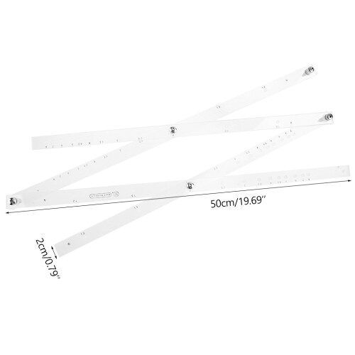 50cm Scale Excellent Foldable Rulers Artist Pantograph-White 2