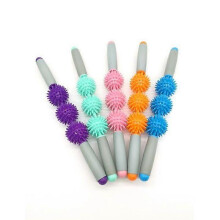 (3 balls, purple) Back And Neck Massager,Massage stick hedgehog ball, relax muscle fitness exercise roller, yoga roller