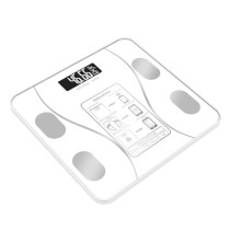 (White) Bluetooth Body Fat Scales,USB Rechargeable Bathroom Weighing Scale,Body Composition Fat Scale with Smart APP