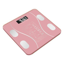 (Pink) Bluetooth Body Fat Scales,USB Rechargeable Bathroom Weighing Scale,Body Composition Fat Scale with Smart APP